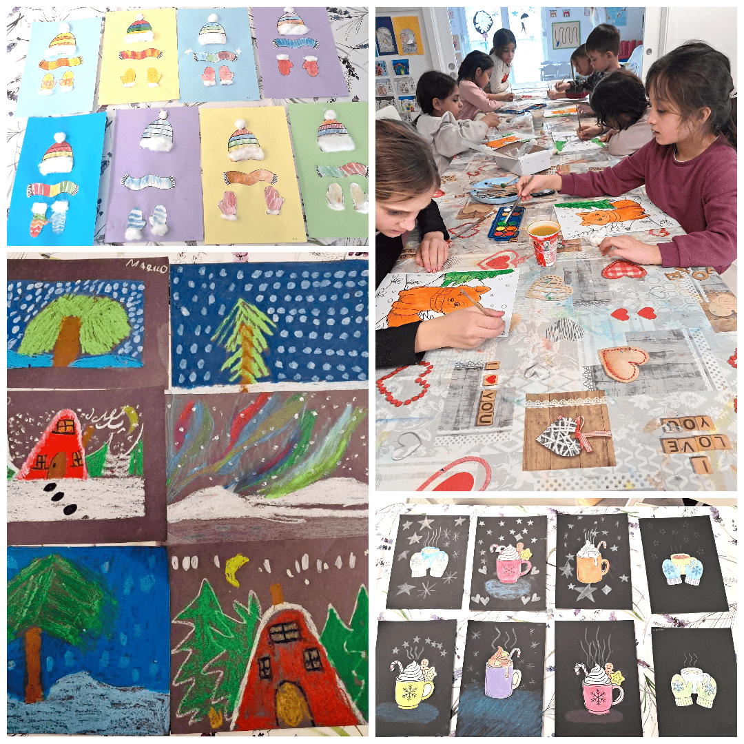 Slika 2. Zimski motivi na papiru